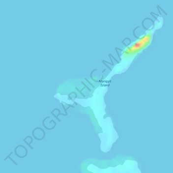 Carte topographique Mariquit Island, altitude, relief