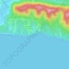 Carte topographique Пляж санатория ФССП России "Зеленая долина", altitude, relief