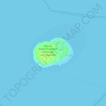 Carte topographique Aliguay Island, altitude, relief