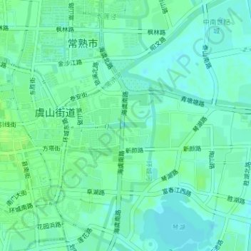 Carte topographique 枫泾, altitude, relief