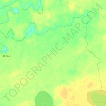 Carte topographique Янтарь, altitude, relief