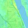 Carte topographique Rockledge, altitude, relief