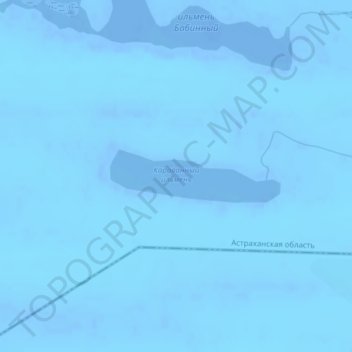 Carte topographique Караванный ильмень, altitude, relief
