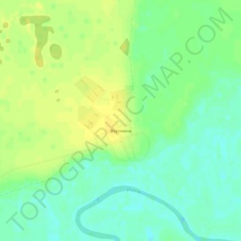 Carte topographique Воронина, altitude, relief