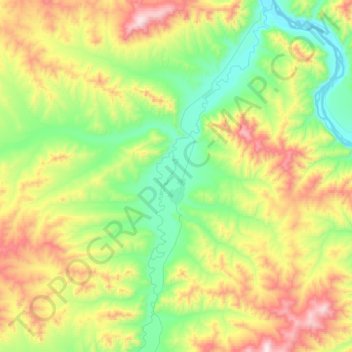 Carte topographique Бурен, altitude, relief