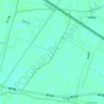 Carte topographique 葑泾, altitude, relief