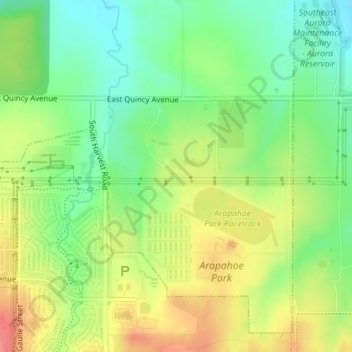 Carte topographique Arapahoe County Fairgrounds and Regional Park, altitude, relief