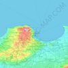 Carte topographique Alger, altitude, relief