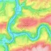 Carte topographique Sprimont, altitude, relief