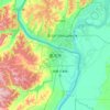 Carte topographique Heihe, carte du relief, carte des altitudes