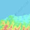 Carte topographique Jijel, altitude, relief