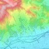 Carte topographique 山手台西二丁目, altitude, relief