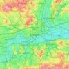 Carte topographique London, altitude, relief