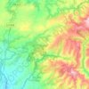 Carte topographique O Incio, altitude, relief
