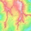Carte topographique Glacier du Rhône, altitude, relief