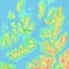 Carte topographique Sortland, altitude, relief