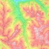 Carte topographique Gelgia, carte du relief, carte des altitudes