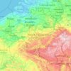 Carte topographique België, altitude, relief