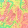 Carte topographique Saltfjellet-Svartisen, carte du relief, carte des altitudes