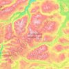 Carte topographique Jotunheimen, altitude, relief
