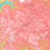 Carte topographique Hardangervidda, carte du relief, carte des altitudes