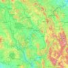 Carte topographique Umbria, altitude, relief