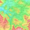 Carte topographique Winterthour, altitude, relief