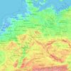 Carte topographique Duitsland, altitude, relief