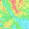 Carte topographique Béziers, altitude, relief