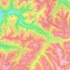 Carte topographique Landquart, carte du relief, carte des altitudes