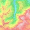 Carte topographique Lauterbrunnen, carte du relief, carte des altitudes