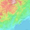 Carte topographique L'Hérault, altitude, relief