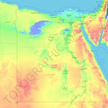 Carte Topographique Egypte Altitude Relief