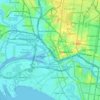 Carte topographique City of Melbourne, altitude, relief