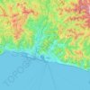 Carte topographique Genova, carte du relief, carte des altitudes