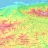Carte topographique Distrito Capital, carte du relief, carte des altitudes