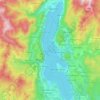 Carte topographique Lac d'Orta, altitude, relief