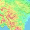 Carte topographique Basilicata, altitude, relief