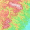 Carte topographique Parc national des Cévennes (cœur), altitude, relief