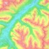 Carte topographique Zuoz, altitude, relief