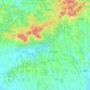 Carte topographique Baranya megye, altitude, relief