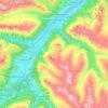Carte topographique La Punt-Chamues-ch, altitude, relief