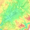 Carte topographique Monforte de Lemos, altitude, relief