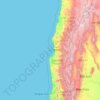 Carte topographique Valparaíso, altitude, relief