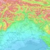 Carte topographique Friuli Venezia Giulia, altitude, relief