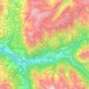 Carte topographique Albula/Alvra, carte du relief, carte des altitudes
