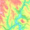 Carte topographique Quintanilha, altitude, relief
