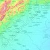 Carte topographique Estado Portuguesa, carte du relief, carte des altitudes