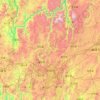 Carte topographique Kunming, carte du relief, carte des altitudes