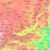 Carte topographique Shaanxi, altitude, relief